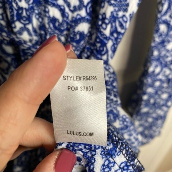 Lulus Mandala Daydream Blue Print Maxi Dress Size Small - Picture 11 of 13